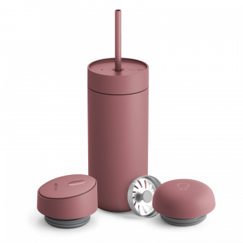 Fellow Carter Move Mug 473ml + set of 3 lids (3 in 1) - Desert Rose