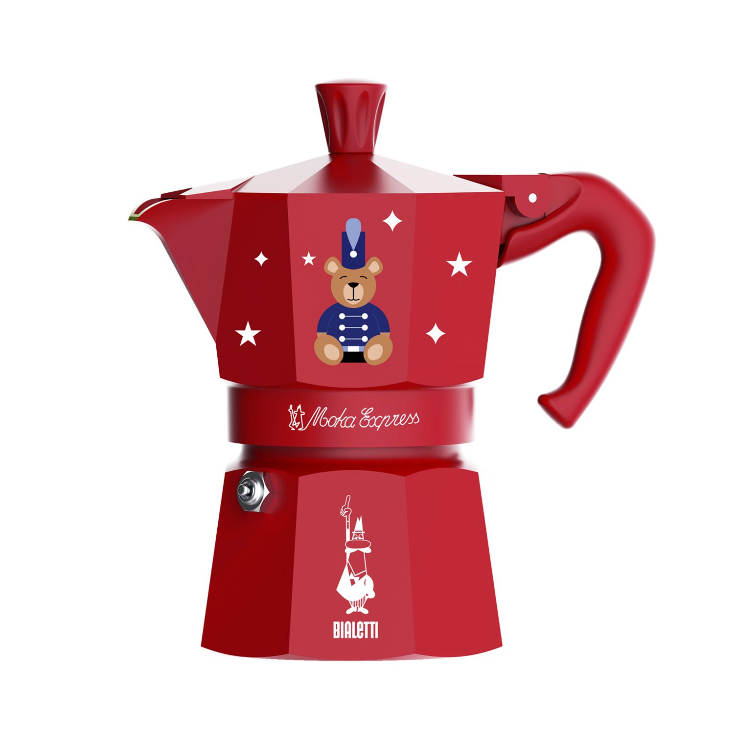 Bialetti Moka Express Joyful Christmas 3 cups - red
