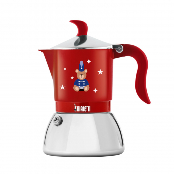 Bialetti Fiammetta Induction Joyful Christmas 4 cups - red