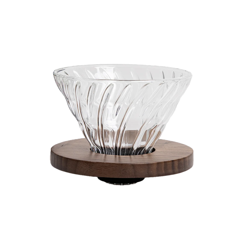 Hario Glass Coffee Dripper V60-02 - Walnut Wood (VDG-02-WN)