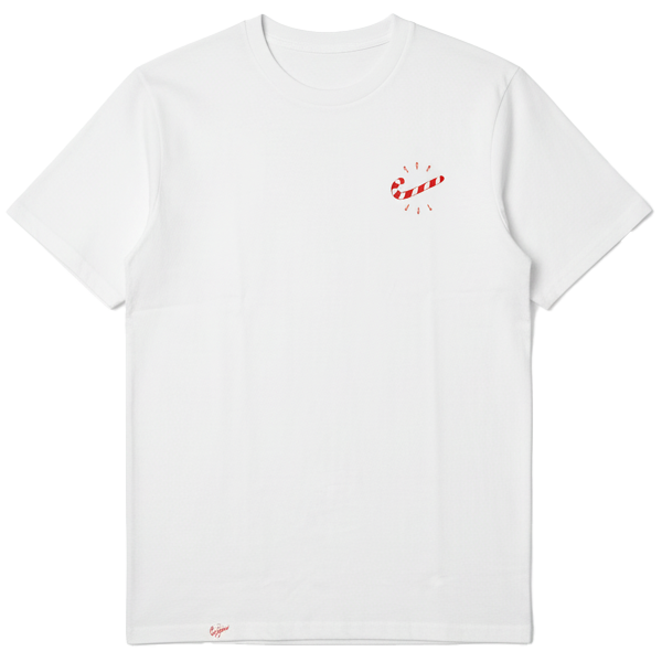 Candycane birthday T-shirt - MADE MAMA PROUD #8 - off white - S