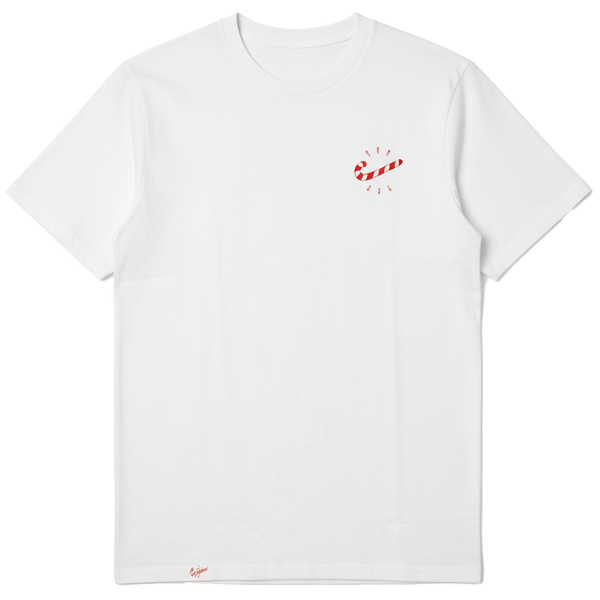 Candycane birthday T-shirt - MADE MAMA PROUD #8 - off white - S