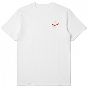 Candycane birthday T-shirt - MADE MAMA PROUD #8 - off white - M