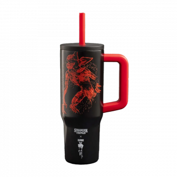 Bialetti Stranger Things thermo mug with straw and handle - 900 ml