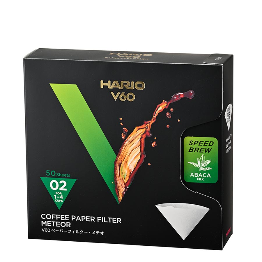 Hario Meteor paper filters V60-02 - 50 pcs - bleached [VCF-02-50MT]