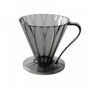 Cafec Flower Dripper Deep 45 - Clear Black