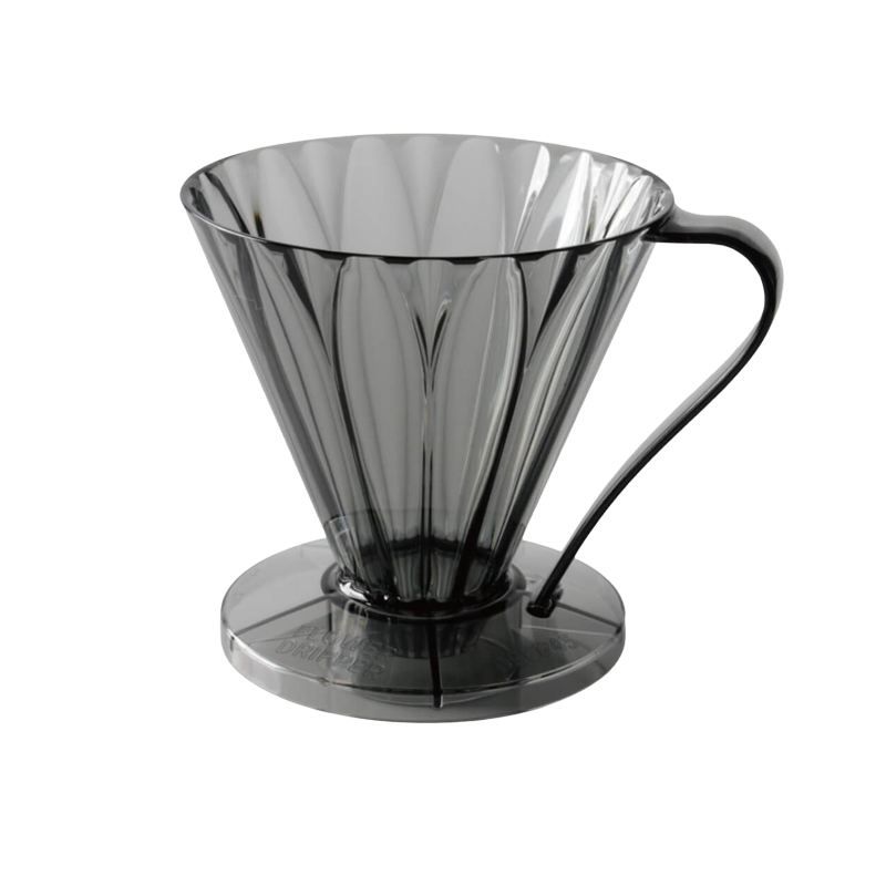 Cafec Flower Dripper Deep 45 - Clear Black