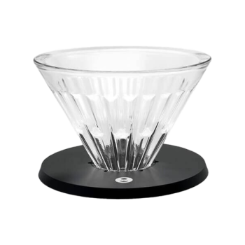 Timemore Crystal Eye Turbo glass dripper 01 - transparent with black base