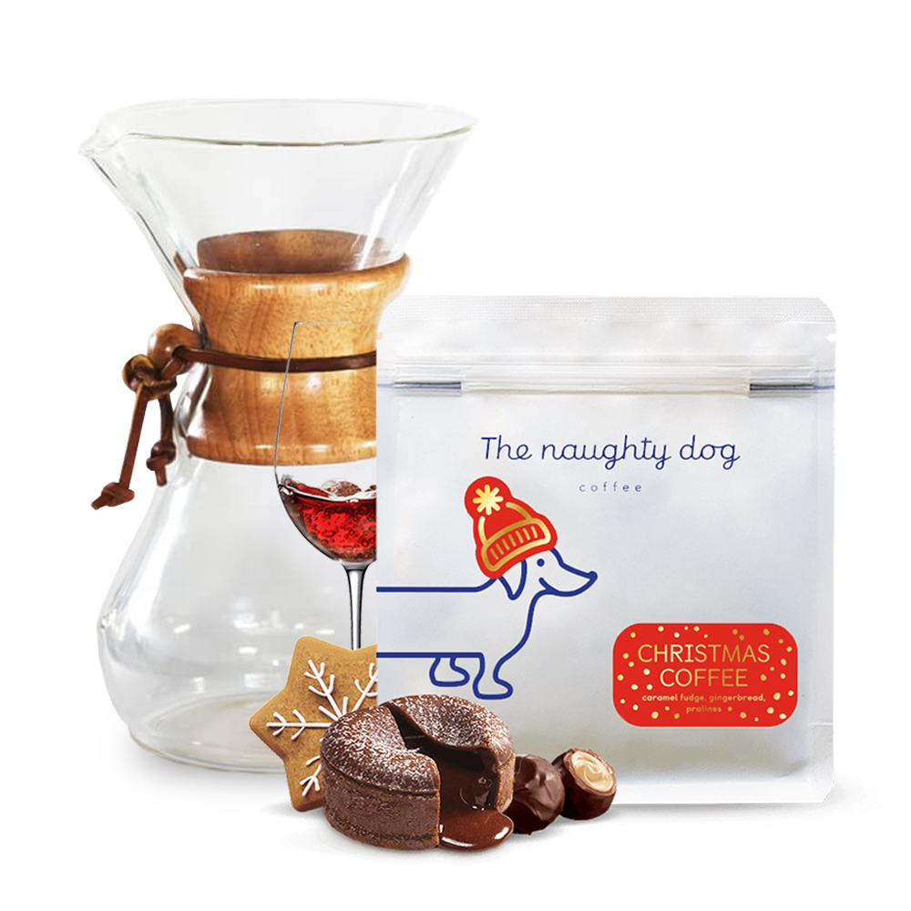 The Naughty Dog Christmas Edition Chemex Set 