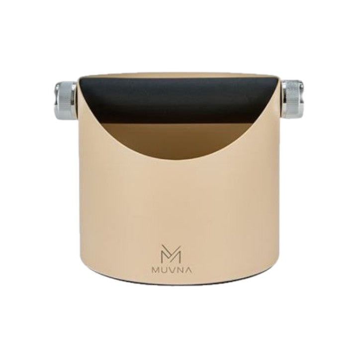 Muvna Steel Knock Box - coffee knock box - beige