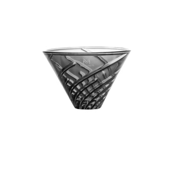 Muvna LI V60 coffee dripper - glass dripper 01 - black