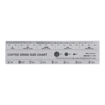 Muvna Stainless steel grinding reference card - long