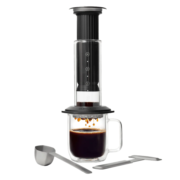 AeroPress Premium coffee maker - glass + metal - black