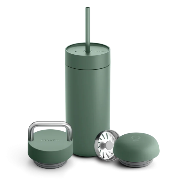 Fellow Carter Move Mug 473ml + set of 3 lids (3 in 1) - Smoke Green