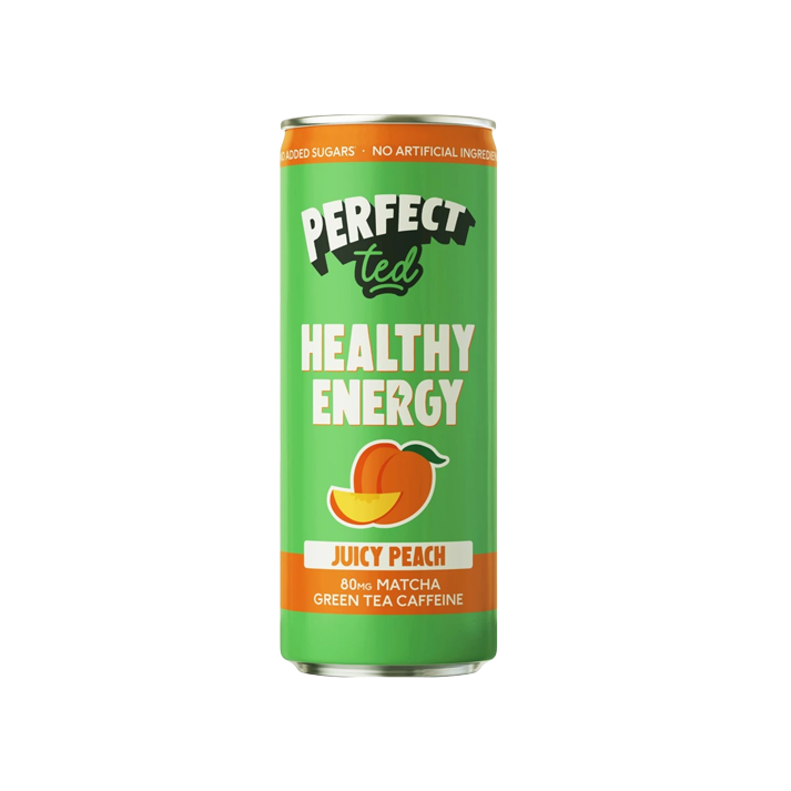 PerfectTed Healthy Energy Matcha drink - peach - 250ml