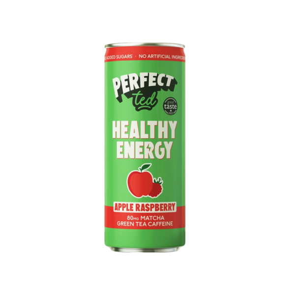 PerfectTed Healthy Energy Matcha drink - apple and raspberry - 250ml