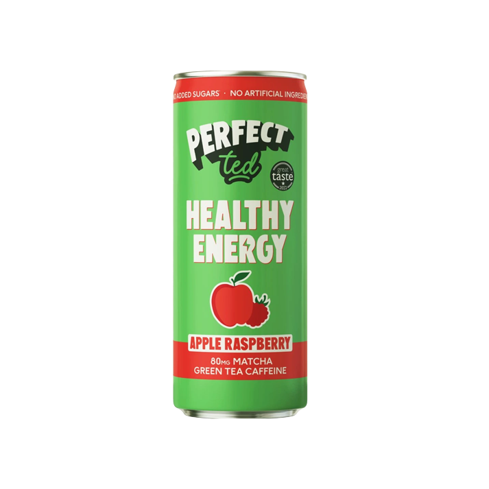 PerfectTed Healthy Energy Matcha drink - apple and raspberry - 250ml