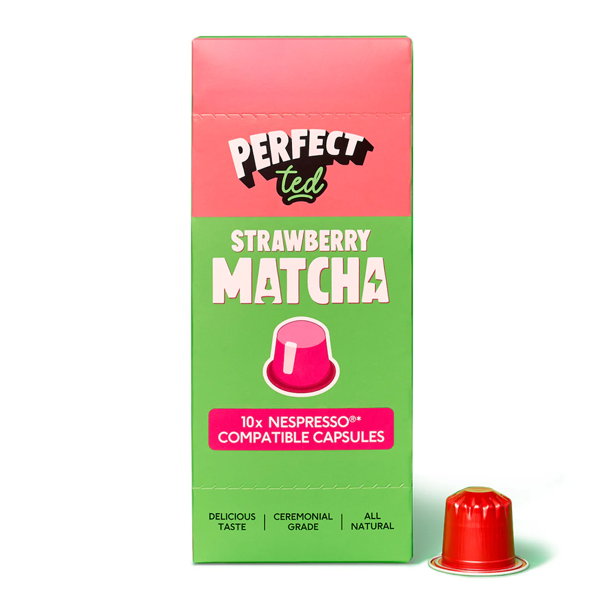 PerfectTed Matcha - Strawberry - Nespresso Capsules 10 pcs./box.
