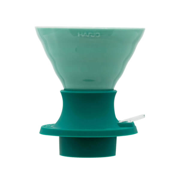 Hario Ceramic Immersion Switch V60-02 - turquoise dripper with filters (used)
