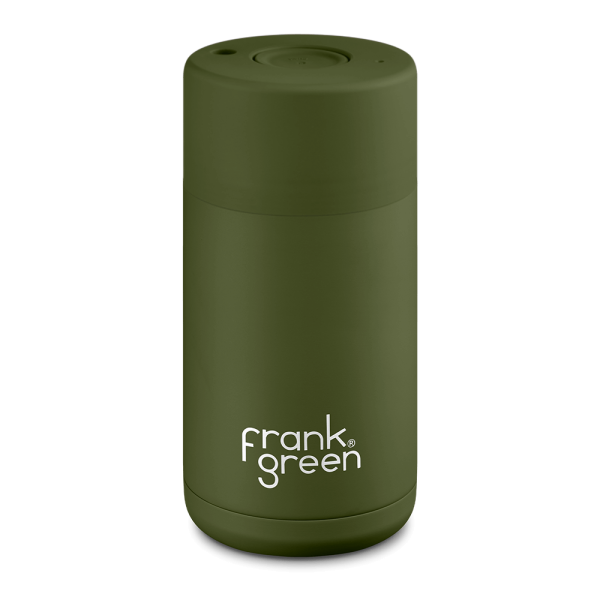 Frank Green Ceramic 355 ml stainless steel - khaki - LIKE NEW