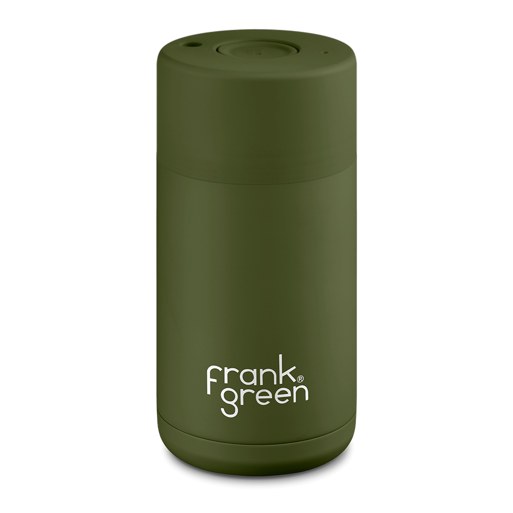Frank Green Ceramic 355 ml stainless steel - khaki - LIKE NEW
