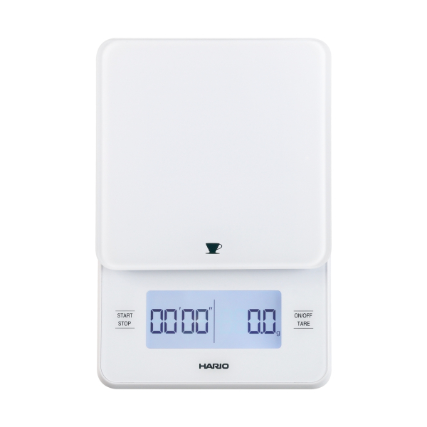 Hario Barista Glass Scale (VSTGB-2000-W) - Digital Scale - White 