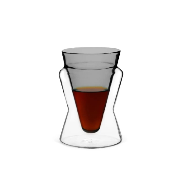 MHW-3BOMBER DW V-Shaped Double-Walled Glass - 130 ml - Black