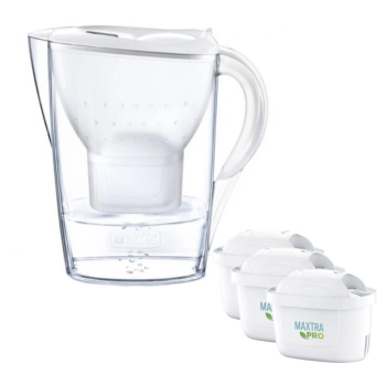 Brita Marella Water Filter Jug - 2.4 L - White + 3 Maxtra Pro Pure Performance Filters