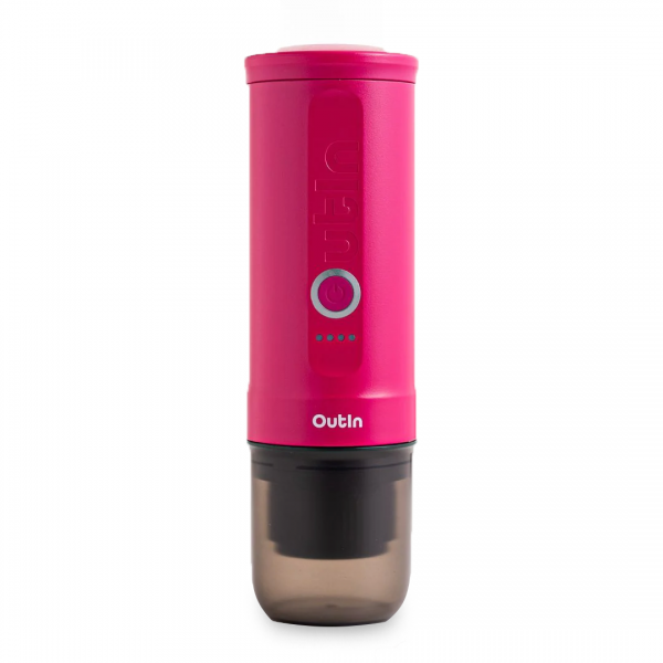 Outin Nano Portable Espresso Machine - Fuschia Pink (Crimson Red) (used)
