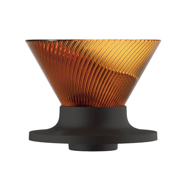 Hario NEO V60-01 Dripper - Tritan dripper for faster extraction - amber