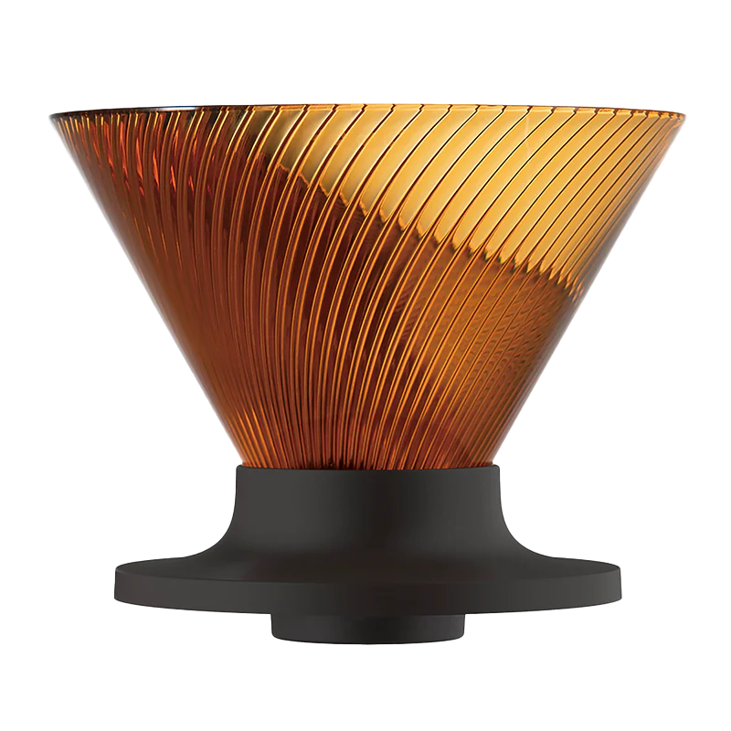 Hario NEO V60-02 Dripper - Tritan dripper for faster extraction - amber