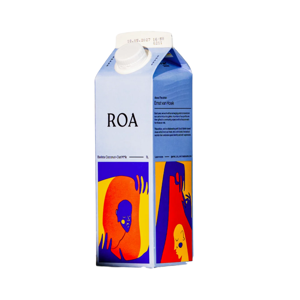 Roa Oat Barista Coconut - Oat and Coconut Drink for Baristas - 1 L