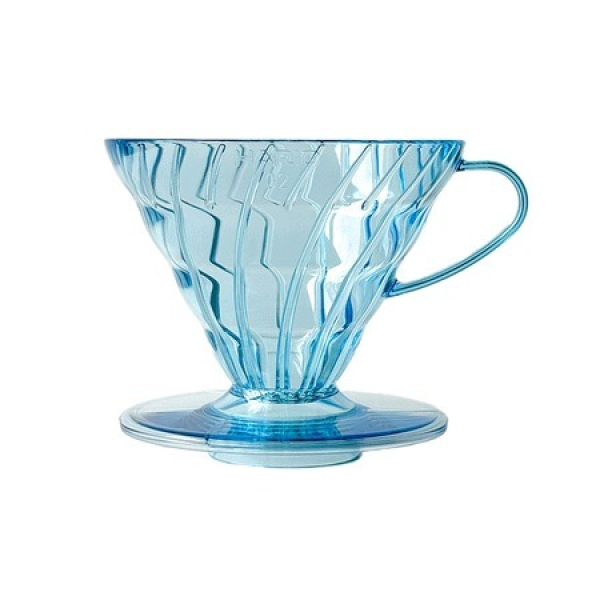 Hario - Plastic Drip V60-02 Project Waterfall - Transparent Blue