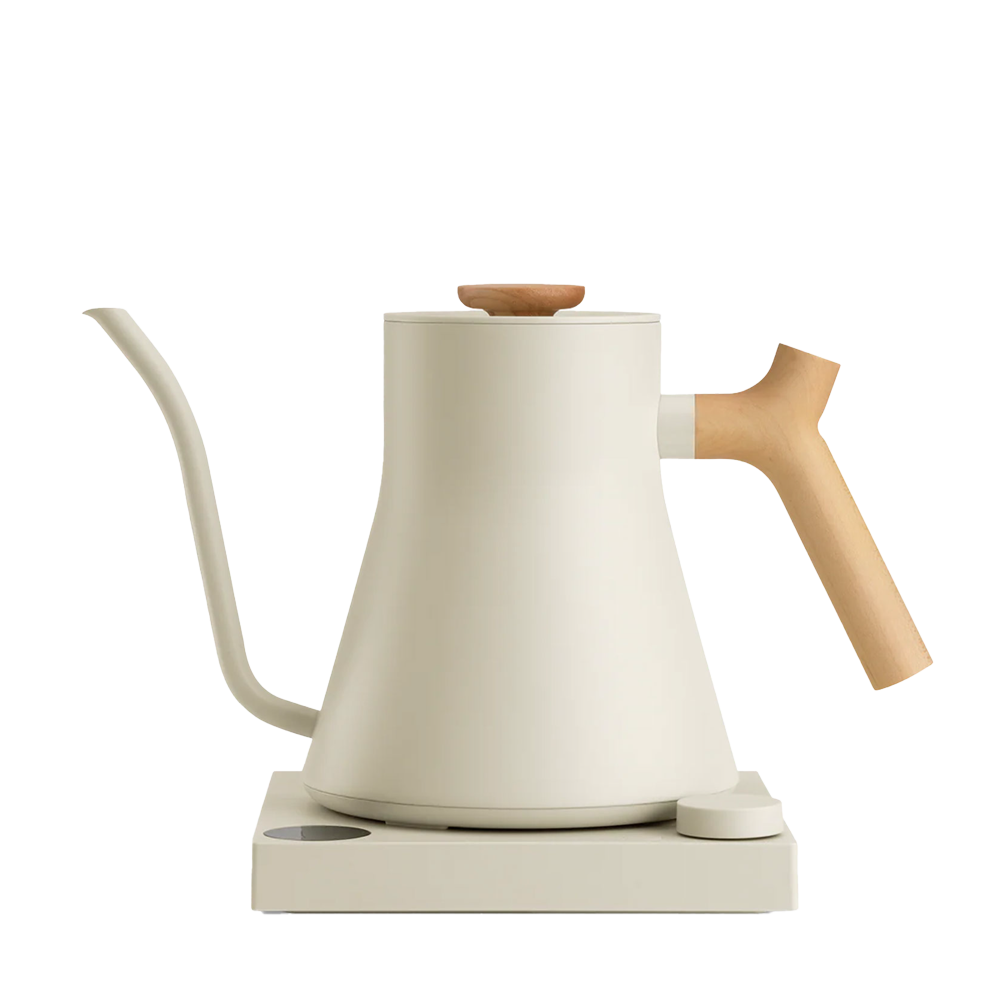 Fellow Stagg EKG PRO 0.9 L - Sesame Electric Kettle with Wooden Handle