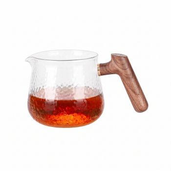 ZeroHero Hammered Glass Server 3.0 Walnut Handle - 400 ml
