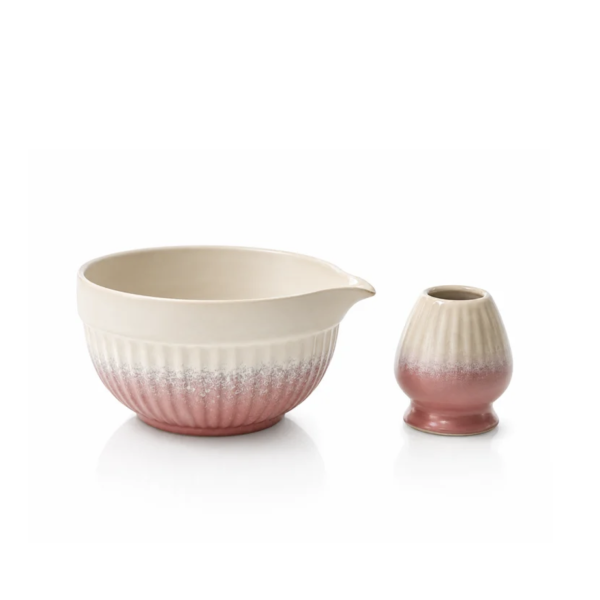Funky Matcha Set: Bowl and Whisk Stand - Pink