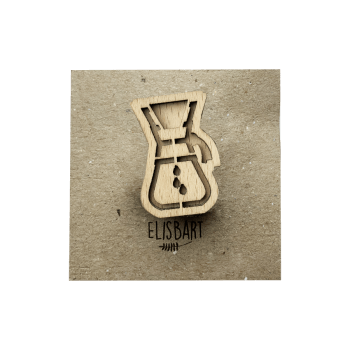 ElisBart - Wooden brooch - Chemex