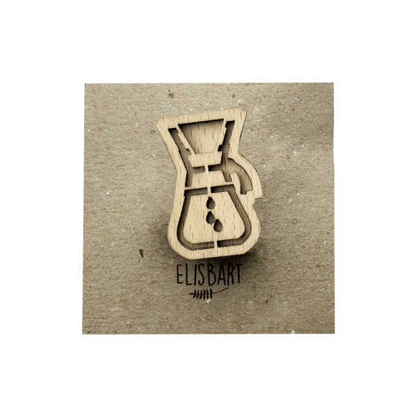 ElisBart - Wooden brooch - Chemex