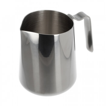 Stainless Steel Milk Frothing Pitcher with Thermometer for Steaming Milk -  Ideal