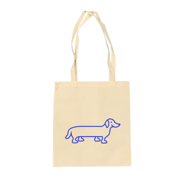 The naughty dog ​​canvas bag