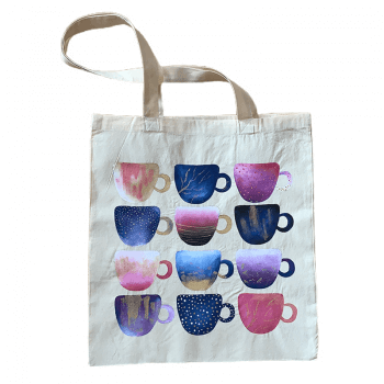 Coaty's B - Hand painted canvas bag - Cupping