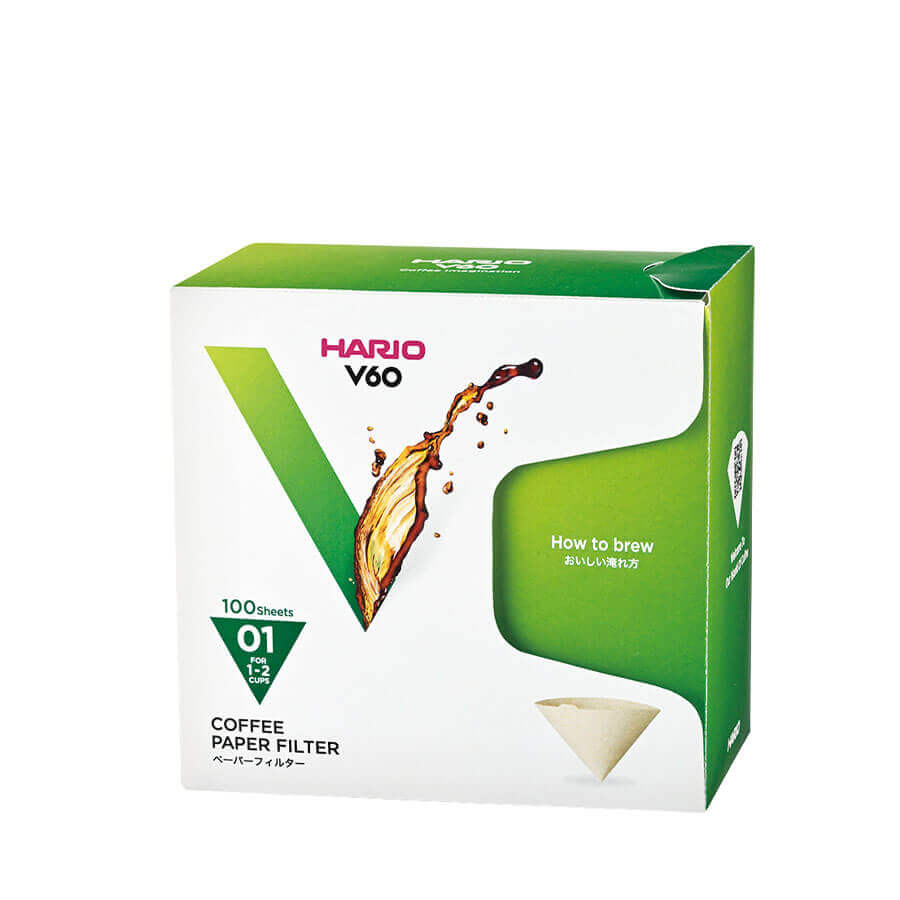 Hario Misarashi Box paper filters for V60-01 - 100 pcs - unbleached [VCF-01-100MK]