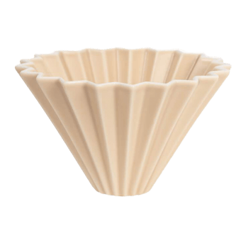 Origami dripper ceramic M - matt beige