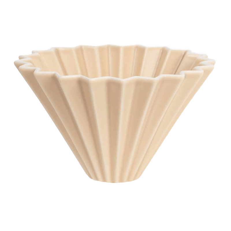 Origami dripper ceramic M - matt beige