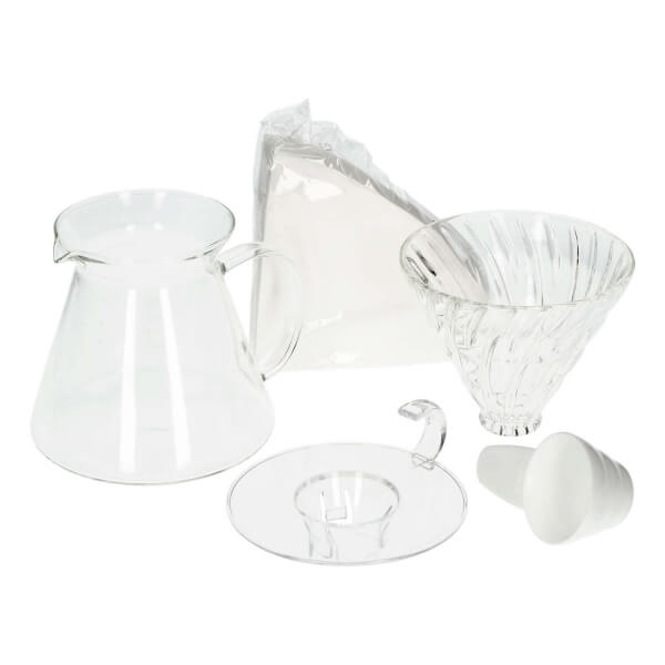 Hario V60-02 Pour Over Kit - glass set