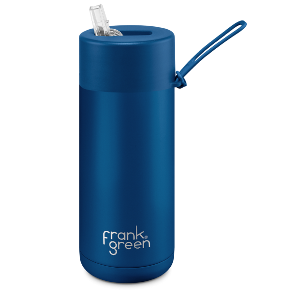 Frank Green Ceramic 475 ml Straw stainless steel - deep ocean