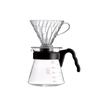 Hario V60-02 Craft Coffee Maker kit - black plastic kit