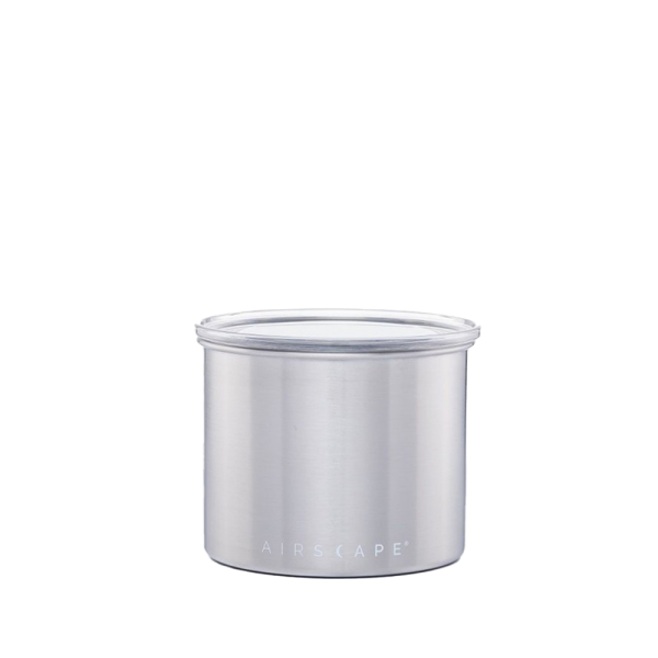 Airscape coffee canister 250g - Brushed Steel