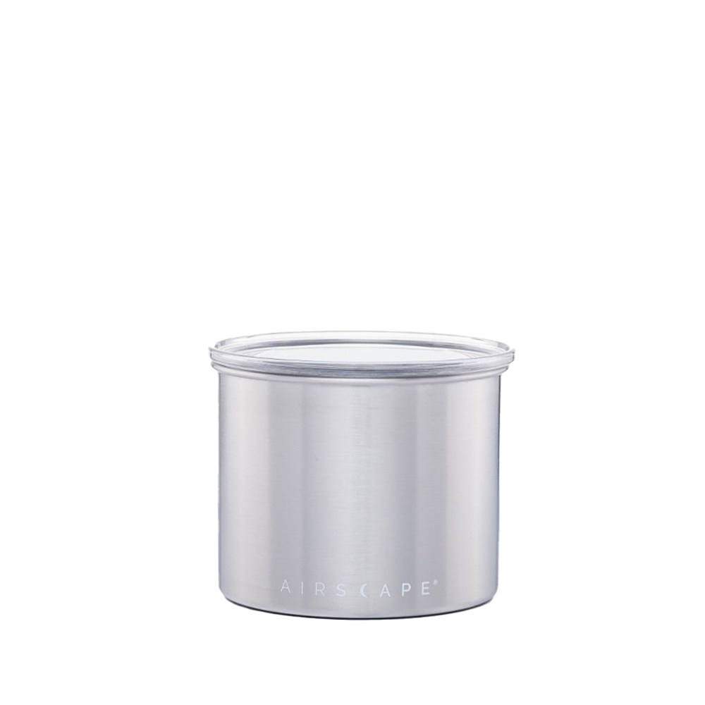 Airscape coffee canister 250g - Brushed Steel