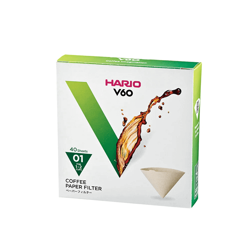 Hario paper filters for V60-01 - 40 pcs - unbleached [VCF-01-40M]